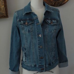 2000's NWT Nanette Lepore Distressed Jean Jacket
